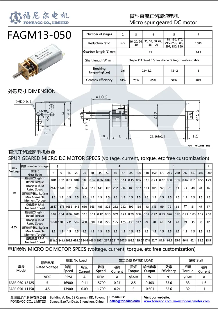 gm13-050 Motor eléctrico de CC con reductor de dientes rectos pequeños de 13 mm.webp