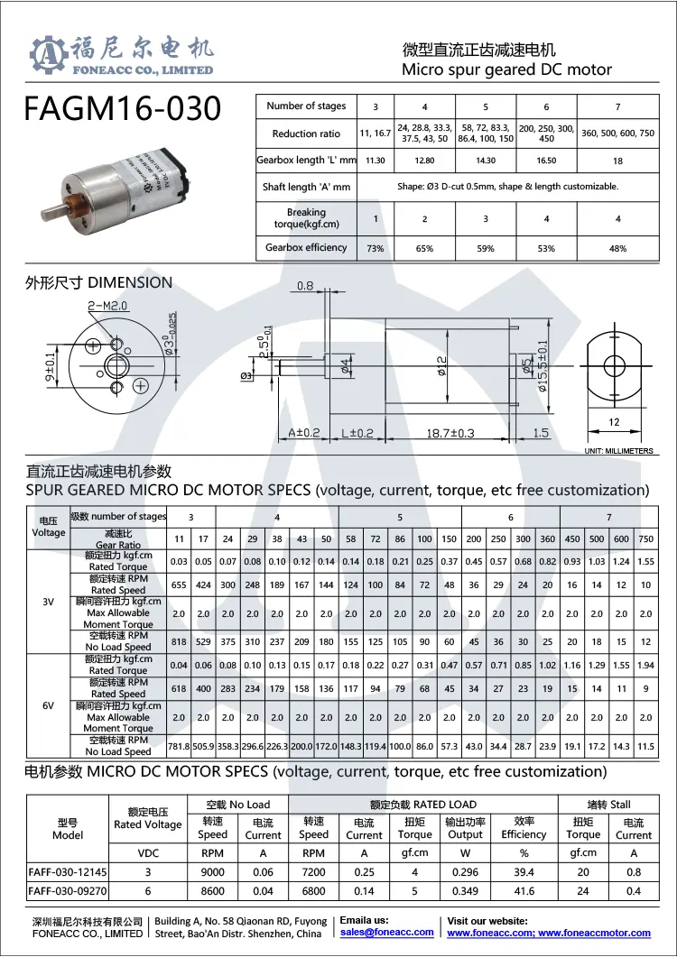 gm16-030 Motor eléctrico de CC con reductor de dientes rectos pequeños de 16 mm.webp