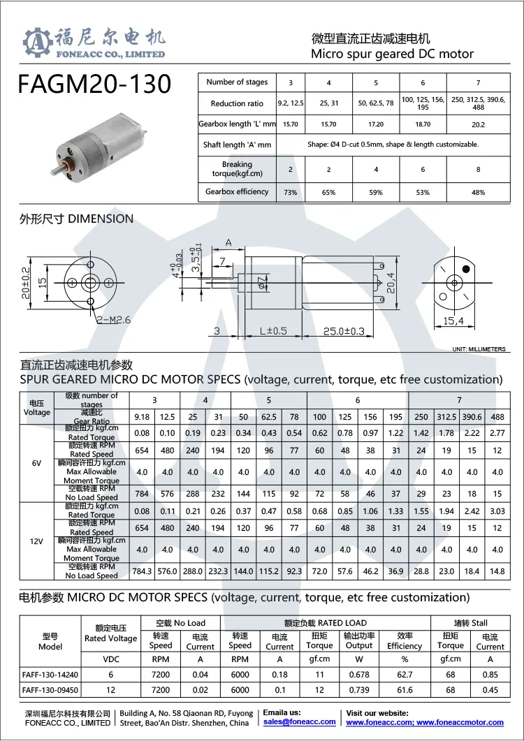 gm20-130 motor eléctrico de CC con reductor de dientes rectos pequeños de 20 mm.webp